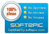 Softepic.com 100% CLEAN AWARD
